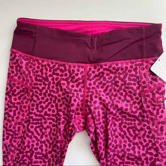 NWT Lululemon Run Top Speed Crop Size 8 Pink Ace Dot - Picture 5 of 9
